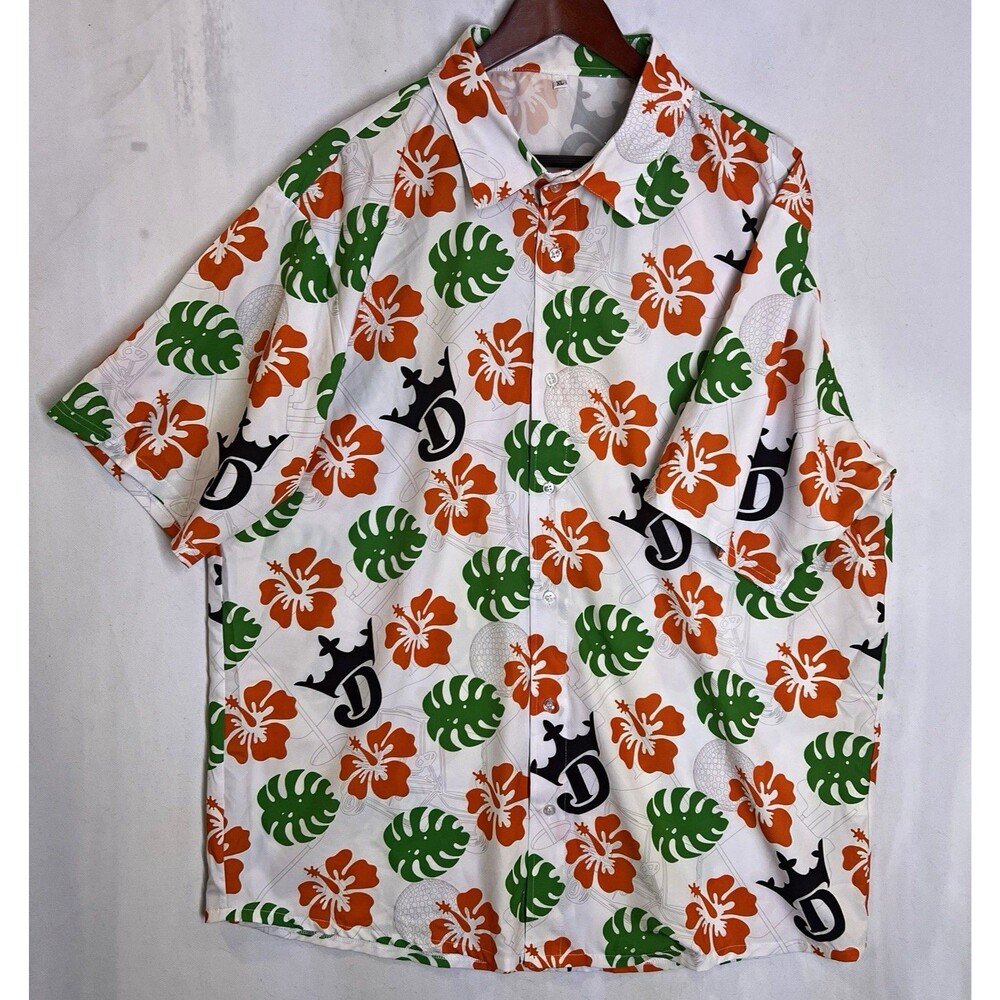 Draft Kings Men's Golf Shirt Short Sleeve Hawaiian Button-Up Size XL